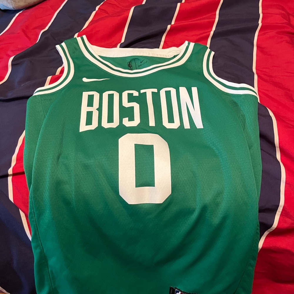Nike Boston Green Basketball Jersey with White Accents